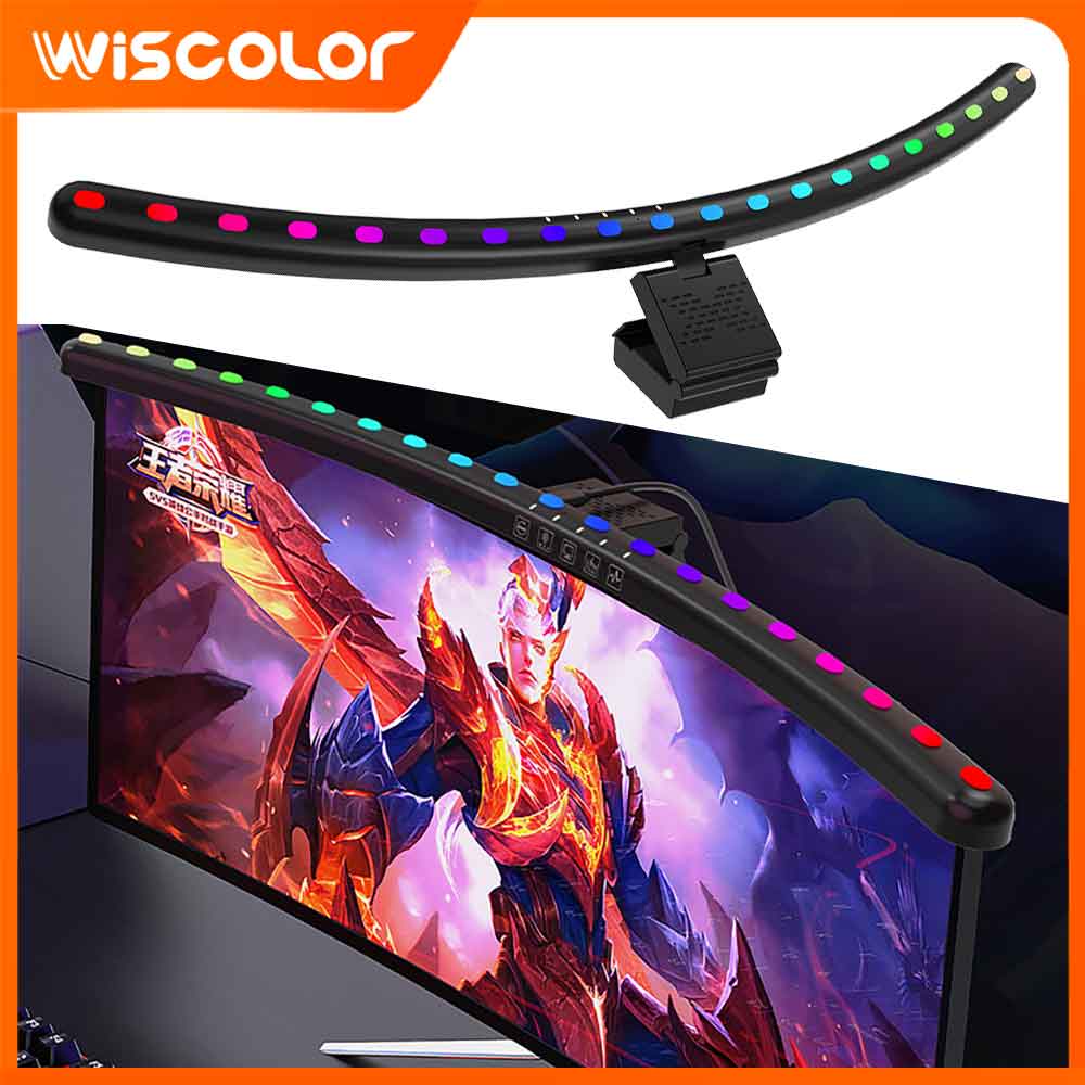 Desk Room Setup - RGB Light Bar Monitor Smart Wifi