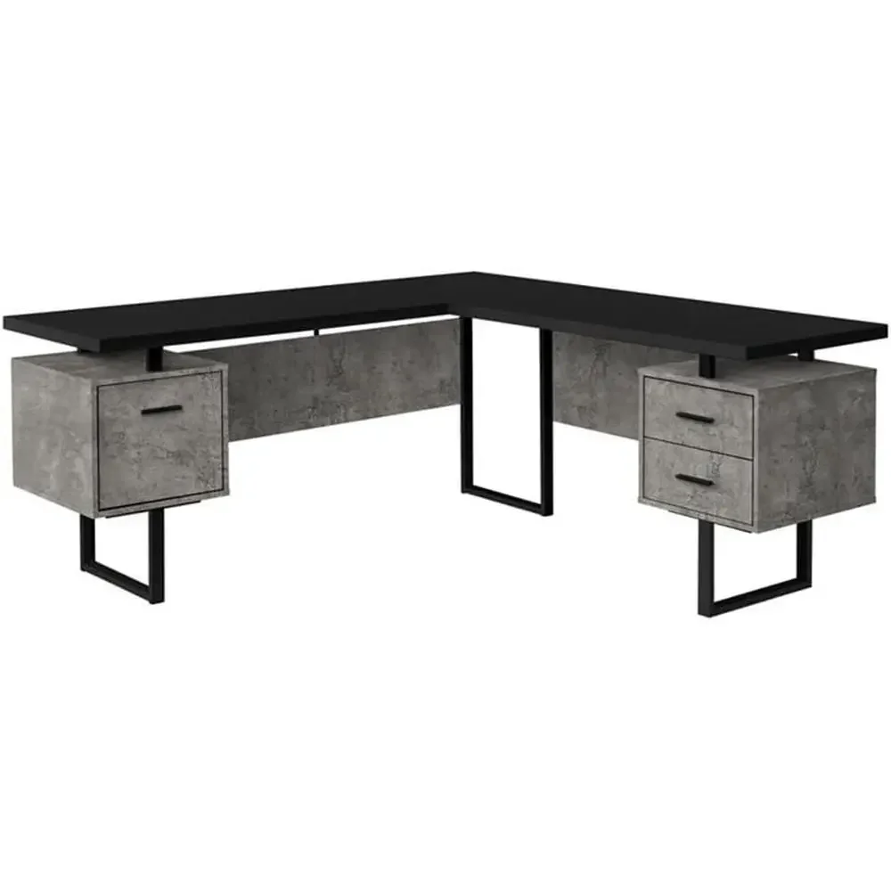Desk Setup Office - L-Shaped 70 Computer Desk with Storage