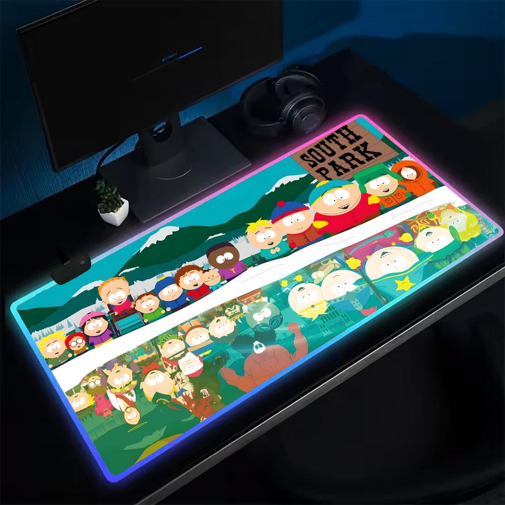 Desk Setup Rgb - South Park Mouse Pad Anime Gaming