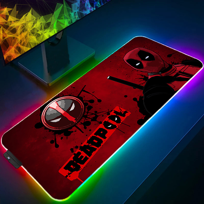 Desk Setup Rgb - LED Mouse Pad Gaming Backlight Lock