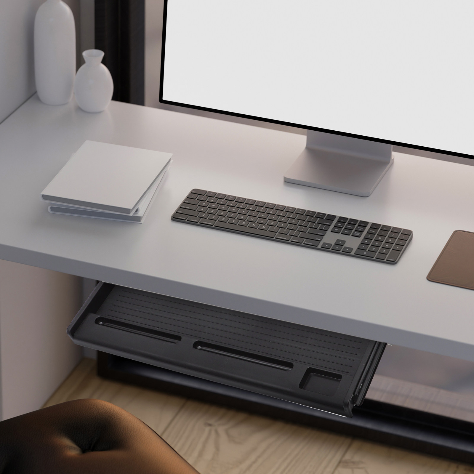 Desk Setup Office - 1Set Under Desk Keyboard Tray Slide