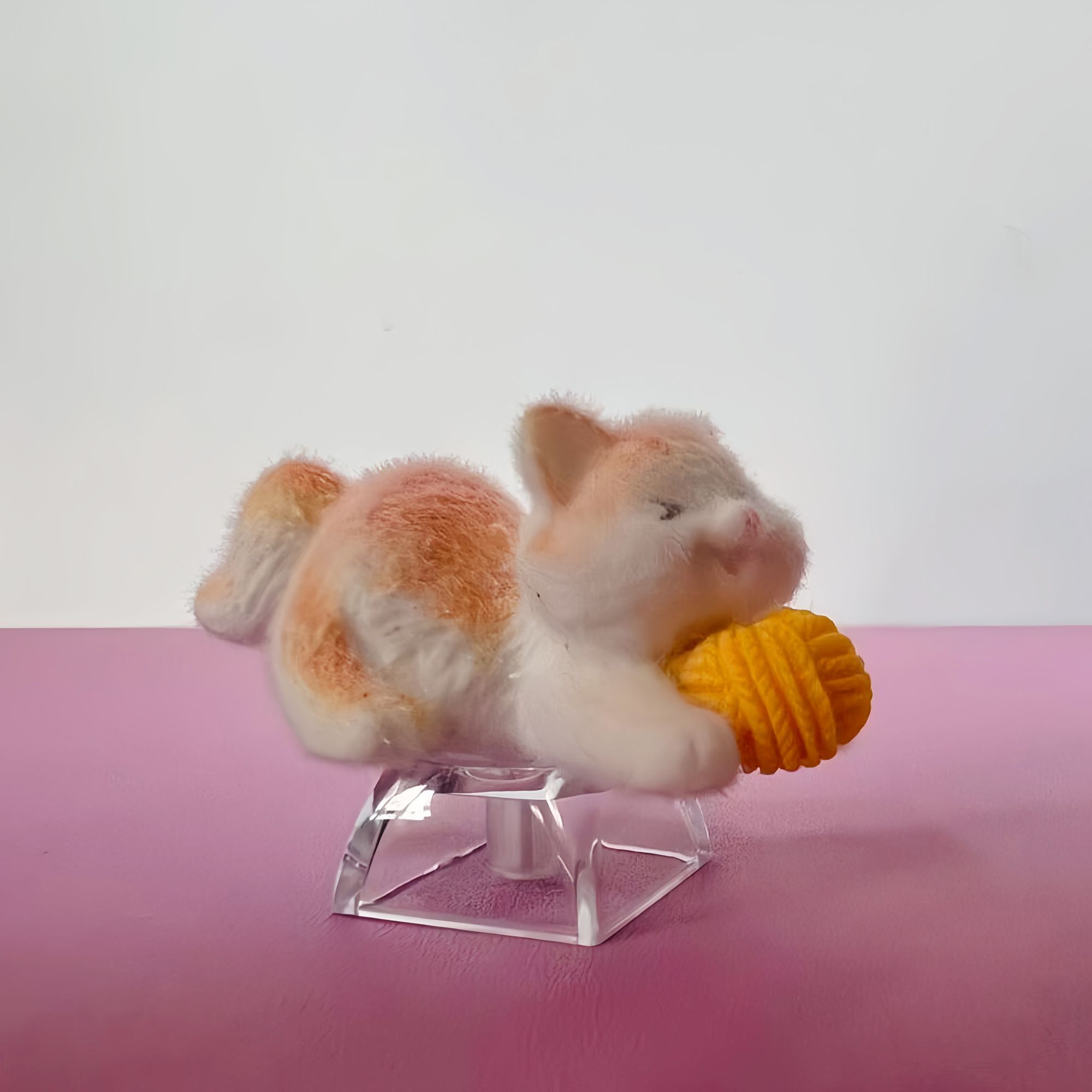 Furry Cat Artisan Keycap Plush - Desk Setup With Laptop review and price