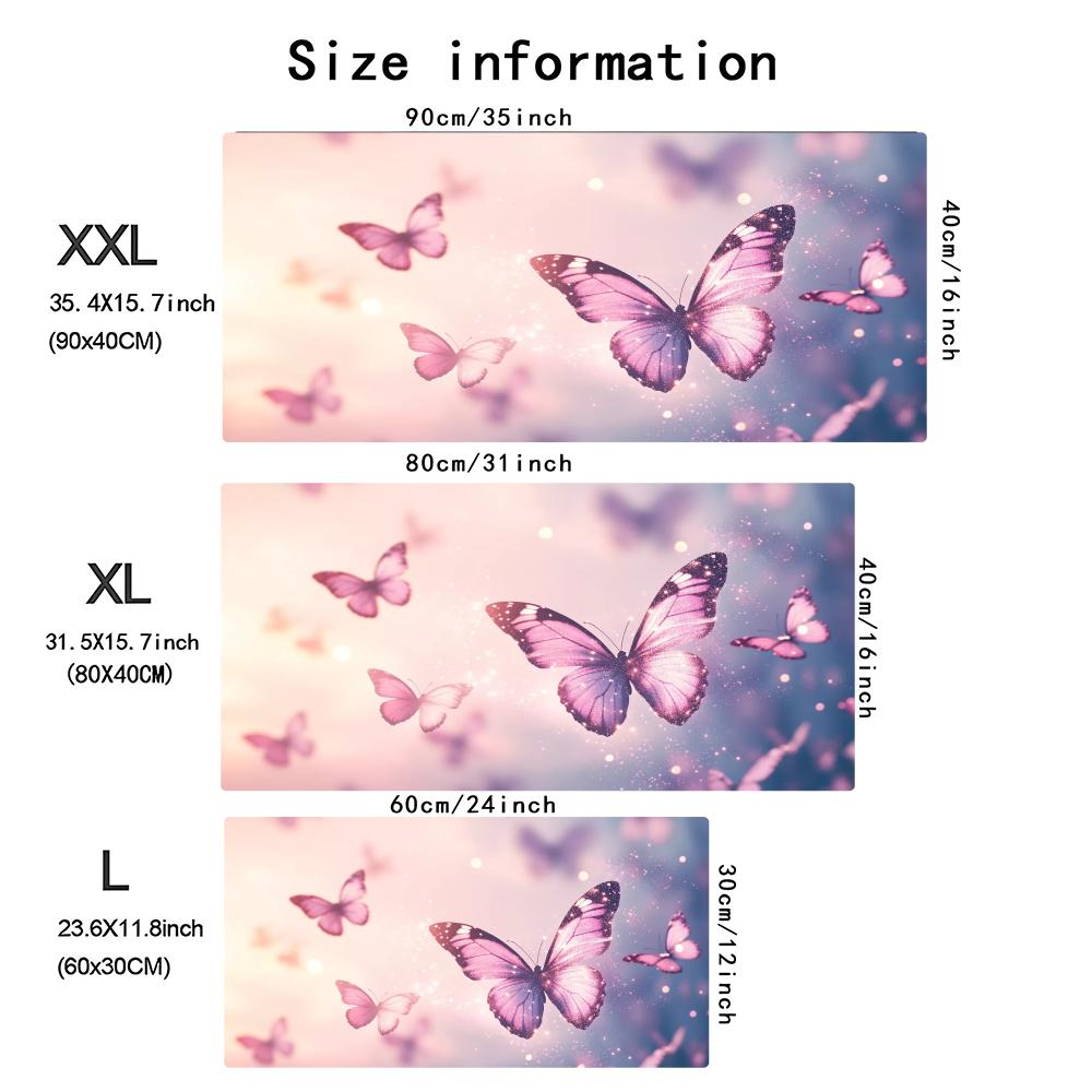 Watercolor Pink Butterfly Larg - Desk Setup With Laptop review and price
