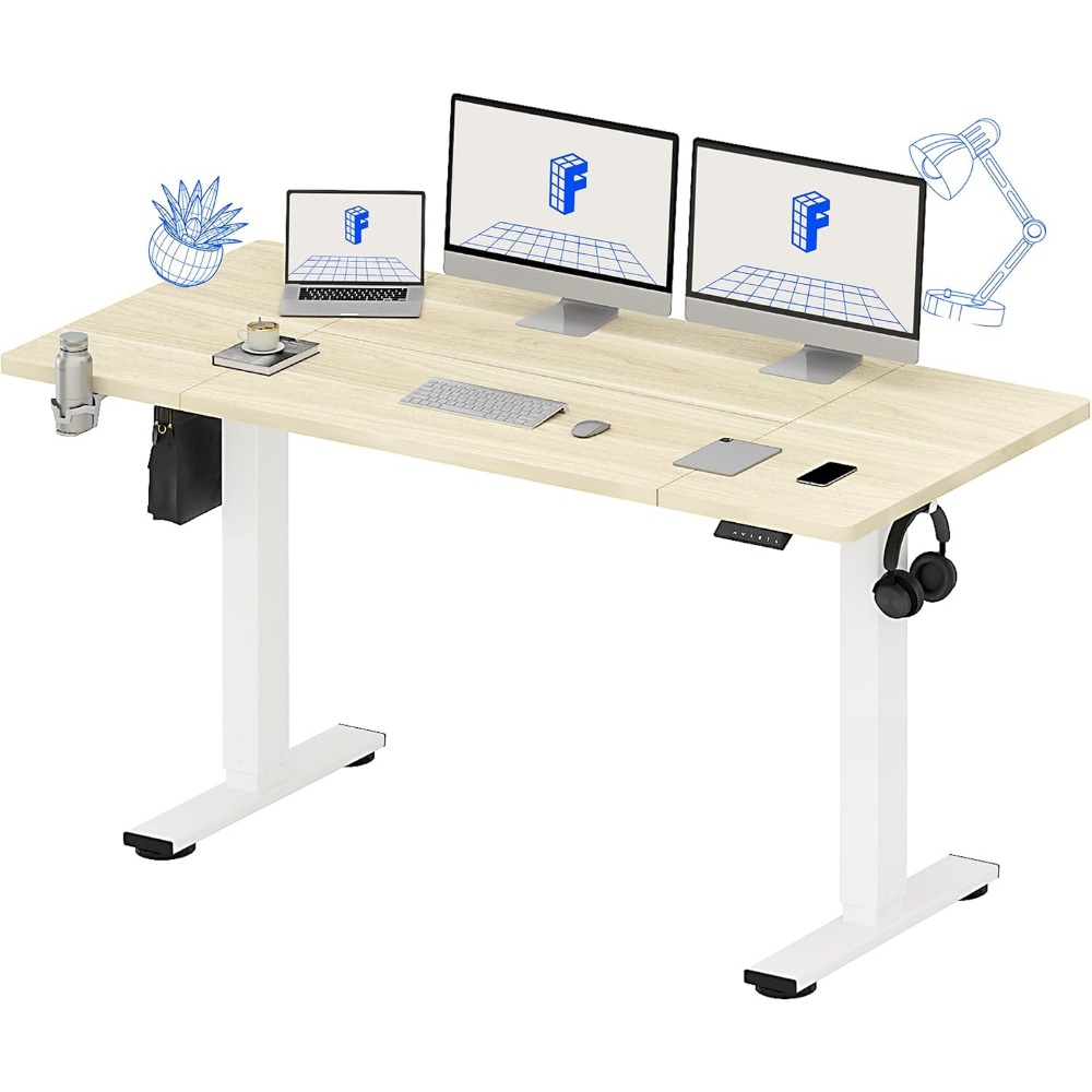 FLEXISPOT 63x32 Inch Electric  - Desk Setup Office review and price