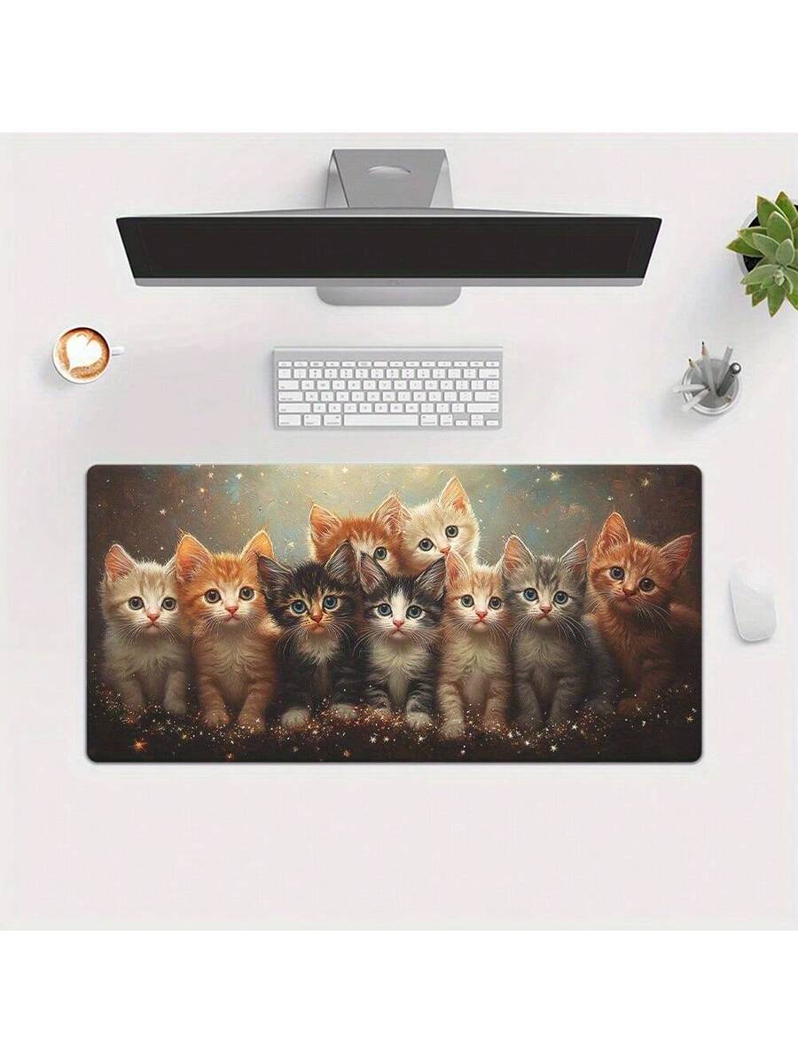 Cute Kitten Gaming Mouse Pad D - Desk Setup With Laptop review and price