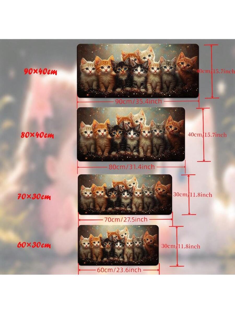 Cute Kitten Gaming Mouse Pad D - Desk Setup With Laptop review and price