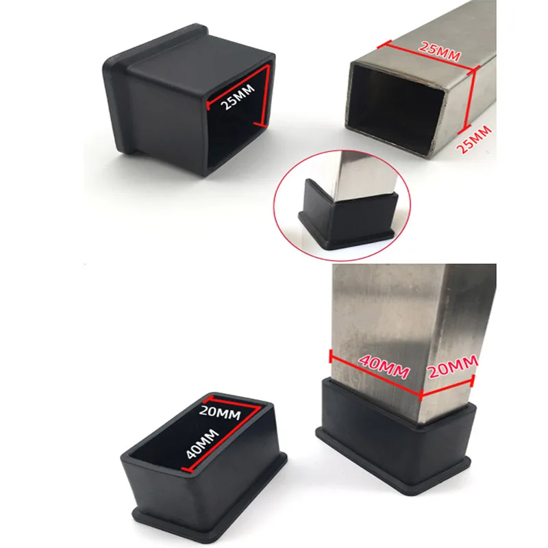 Black Chair Leg Caps Square Re - Desk Setup Tips review and price