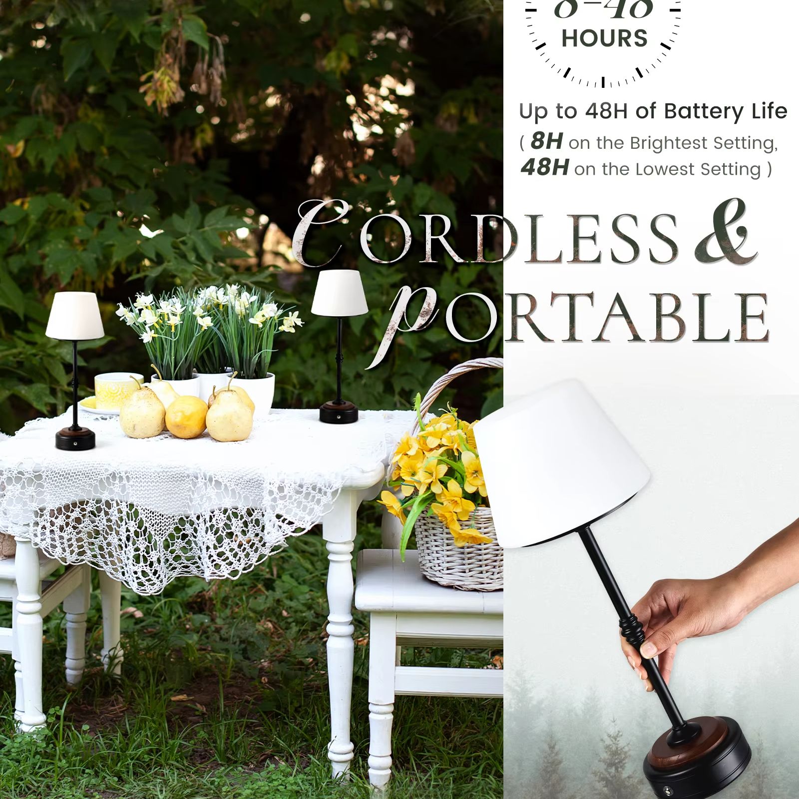 Cordless Table Lamps Set of  5 - Desk Room Setup review and price