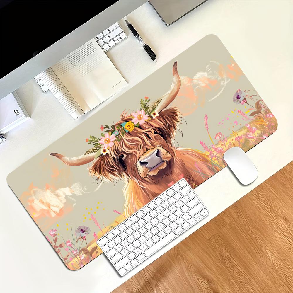Vintage Highland Cow Floral Ga - Desk Setup With Laptop review and price