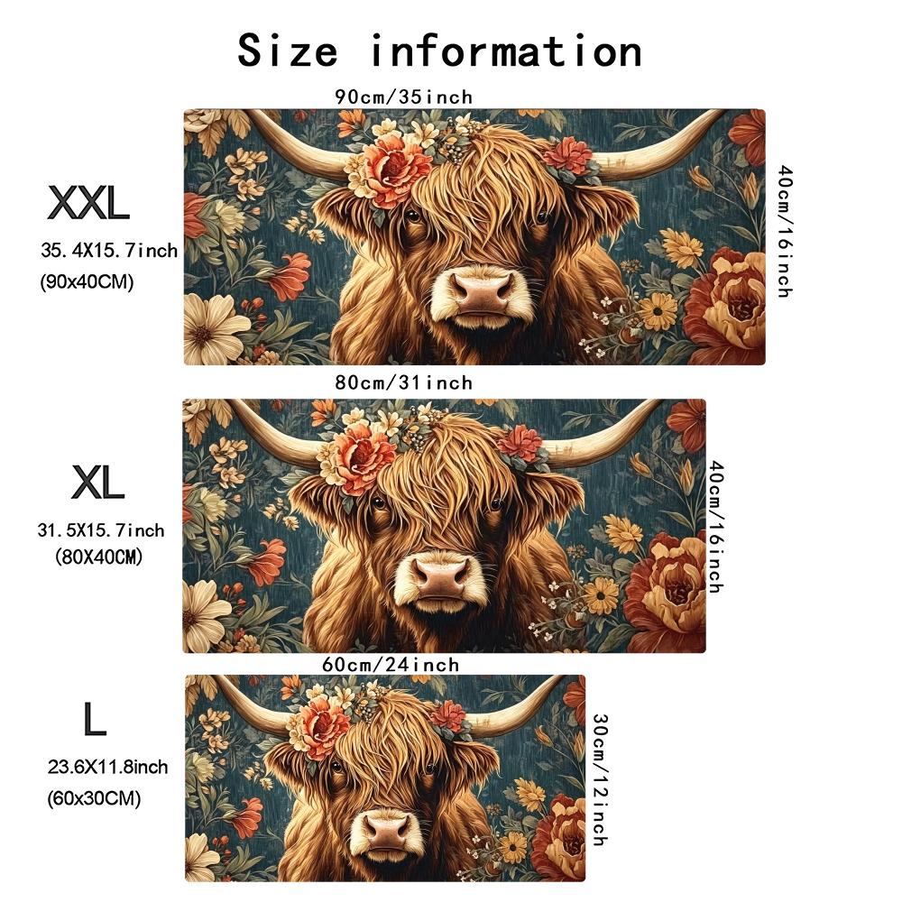 Vintage Highland Cow Floral Ga - Desk Setup With Laptop review and price