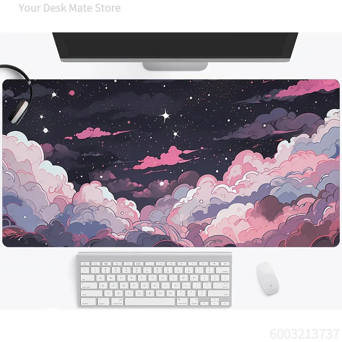 Cute Pink Purple Anime Rubber  - Desk Setup With Laptop review and price