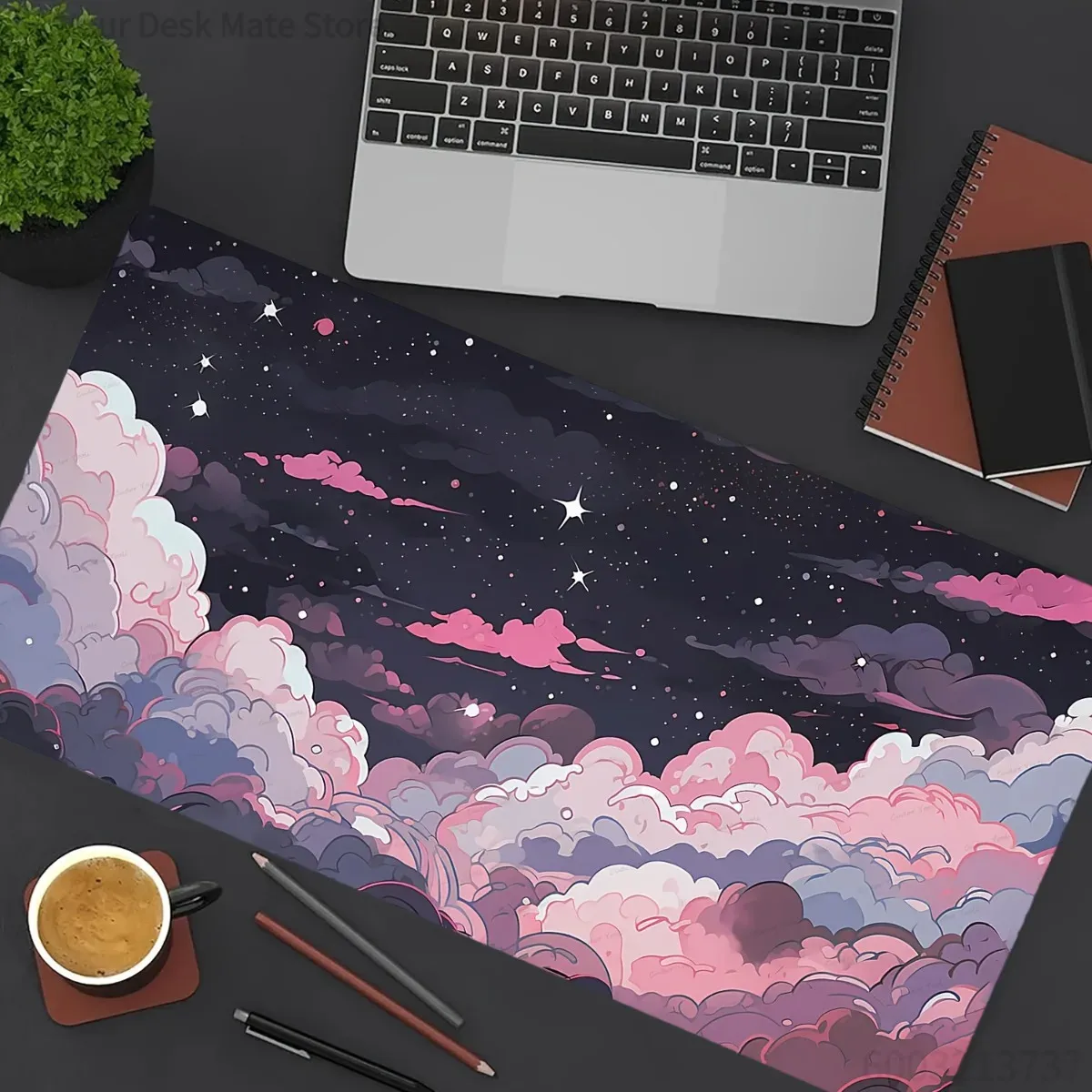 Cute Pink Purple Anime Rubber  - Desk Setup With Laptop review and price