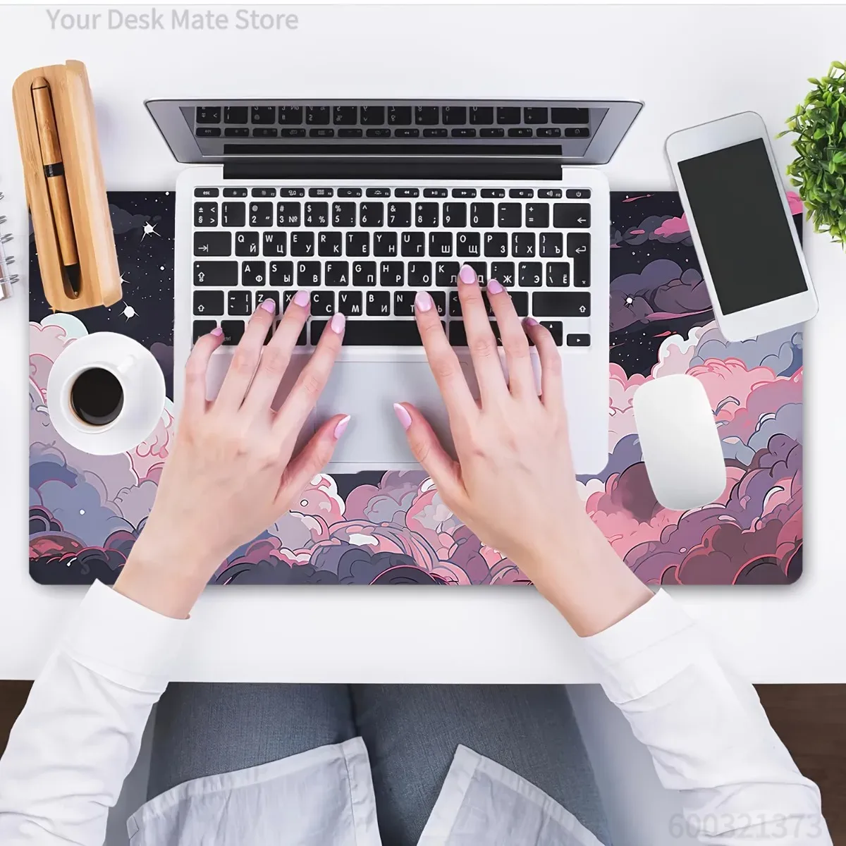 Cute Pink Purple Anime Rubber  - Desk Setup With Laptop review and price