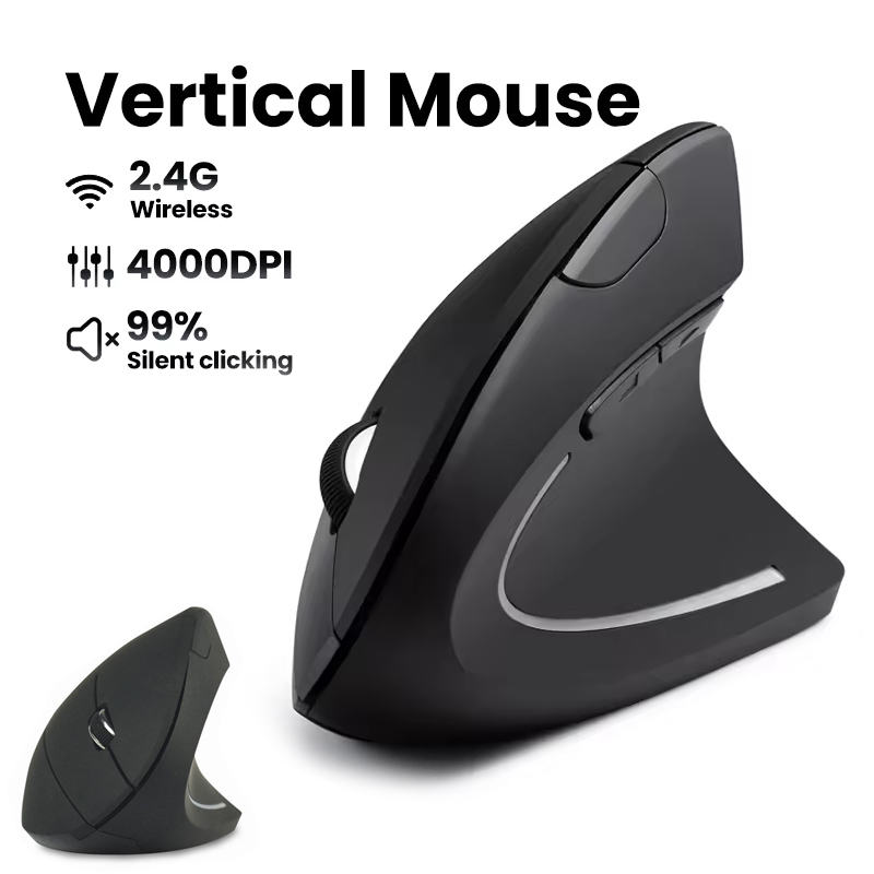 Ergonomic Wireless Mouse 1600  - Desk Setup Programmer review and price
