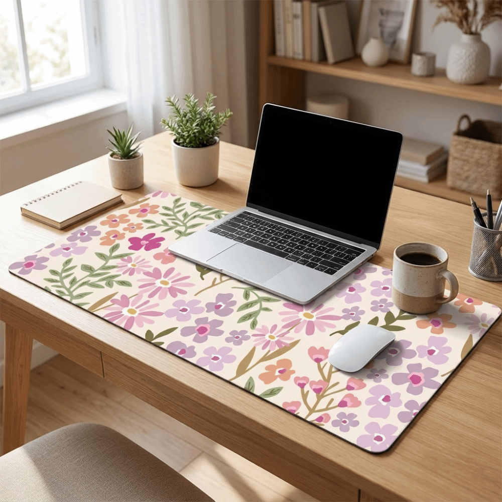 Stain-resistant Large Floral D - Rubber Mat Desk review and price