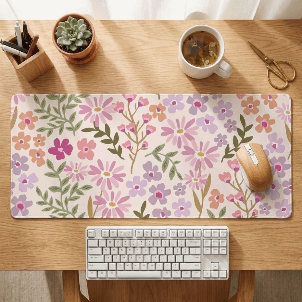 Stain-resistant Large Floral D - Rubber Mat Desk review and price