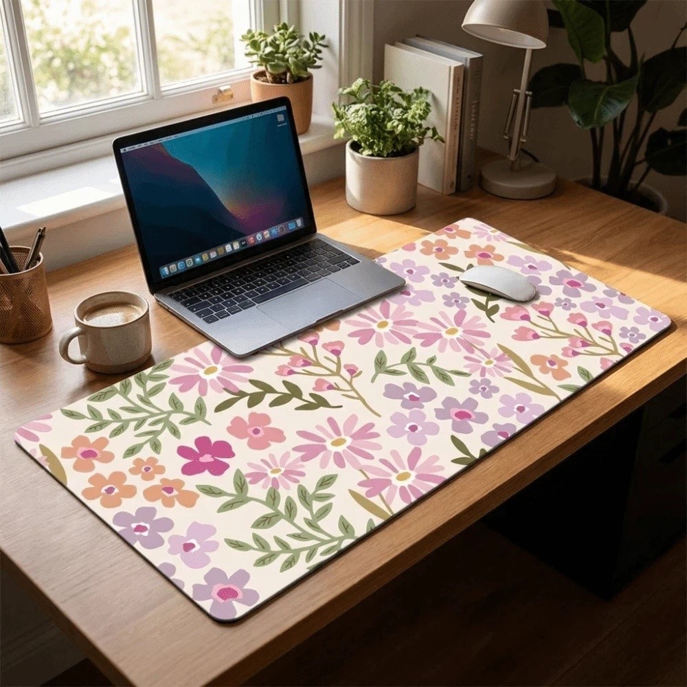 Stain-resistant Large Floral D - Rubber Mat Desk review and price