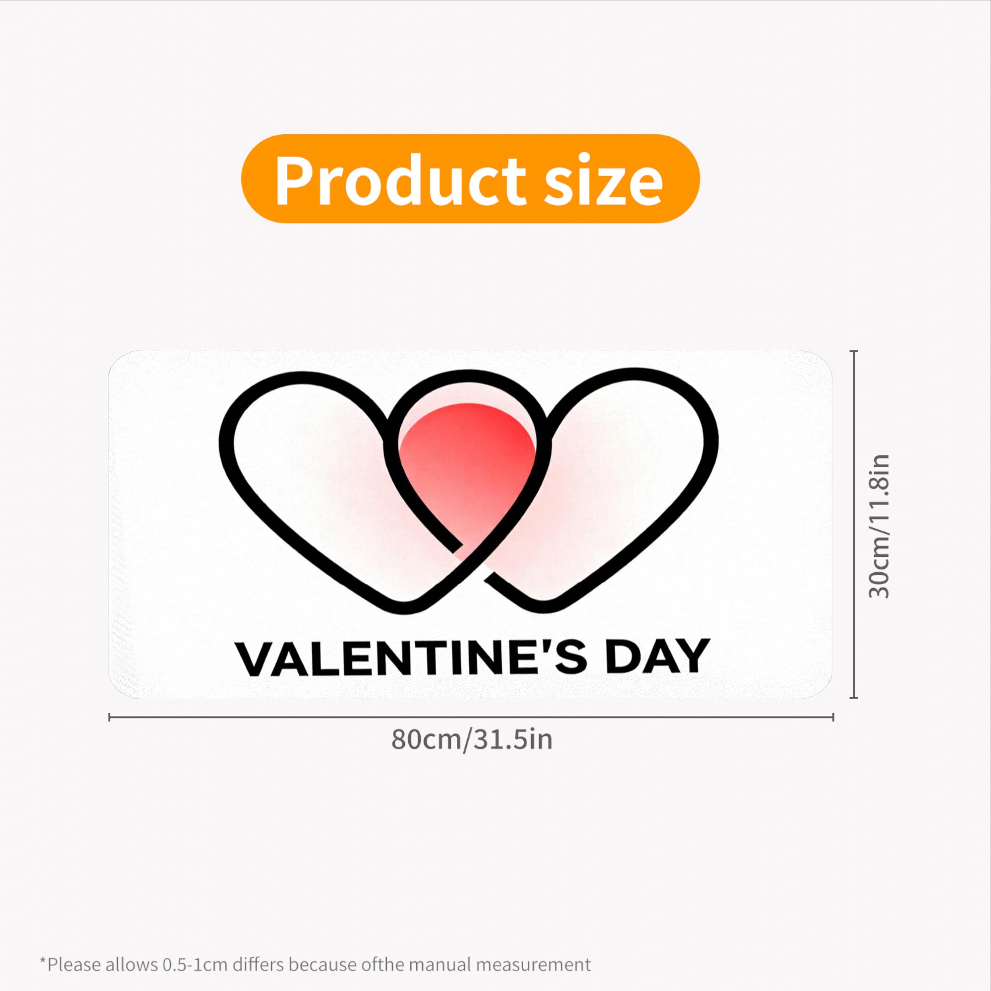 Gradient Heart Pattern Large G - Rubber Mat Desk review and price