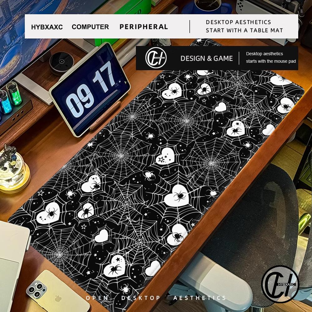 90x40 White or Pink Spiderweb  - Desk Setup Office review and price