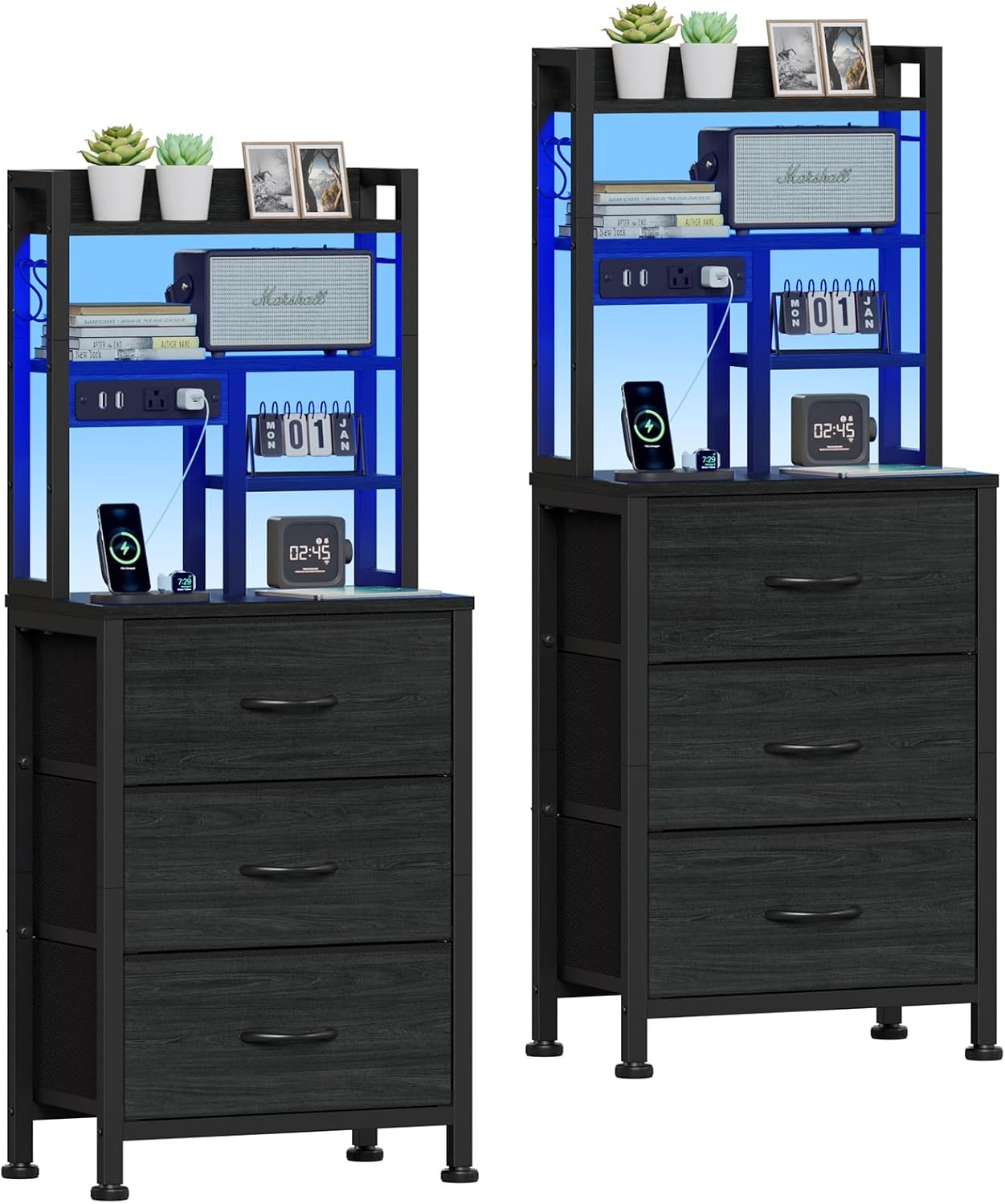 Nightstands Set of 2, Tall Nig - Desk Setup Oak review and price