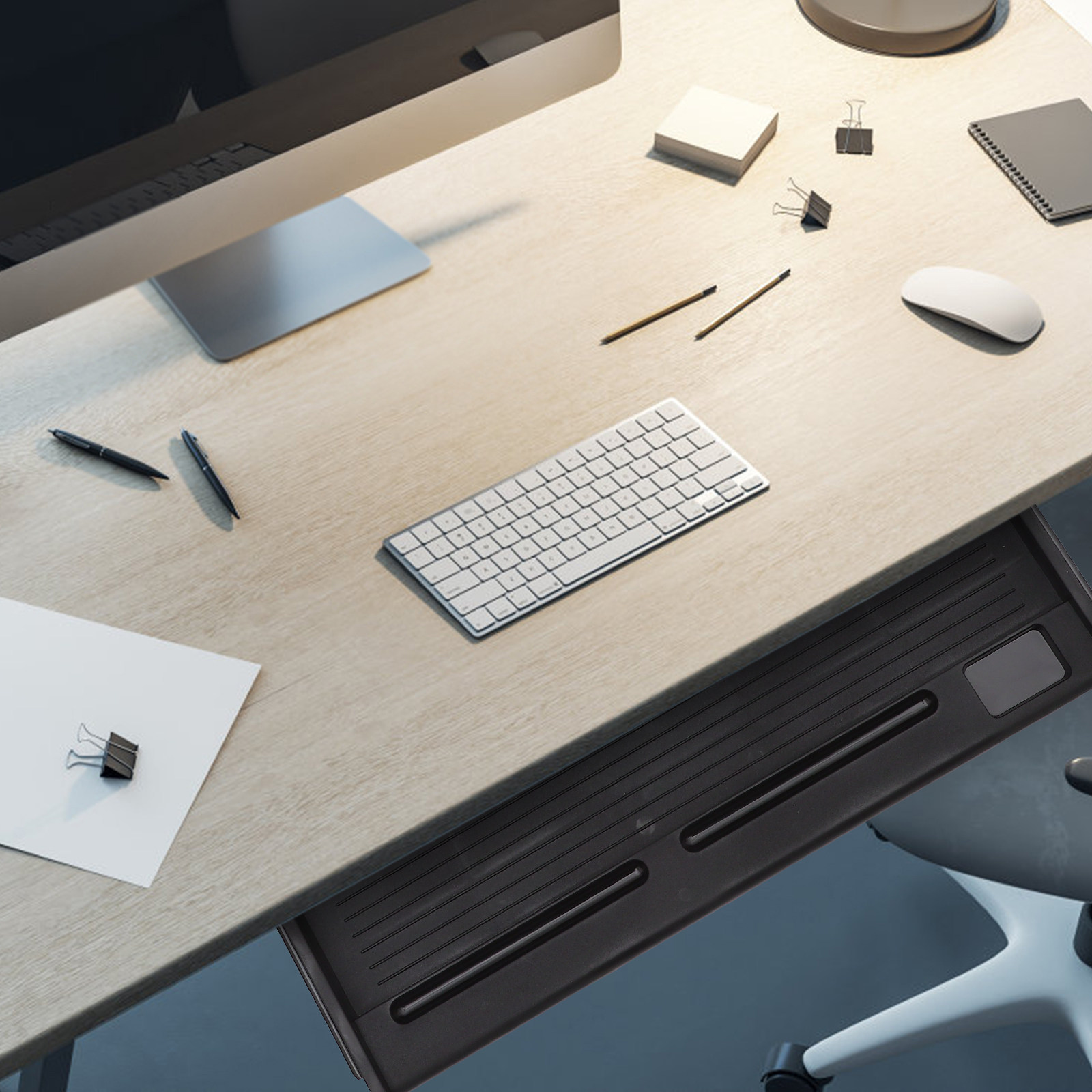 1Set Keyboard Tray Under Desk  - Desk Setup Office review and price