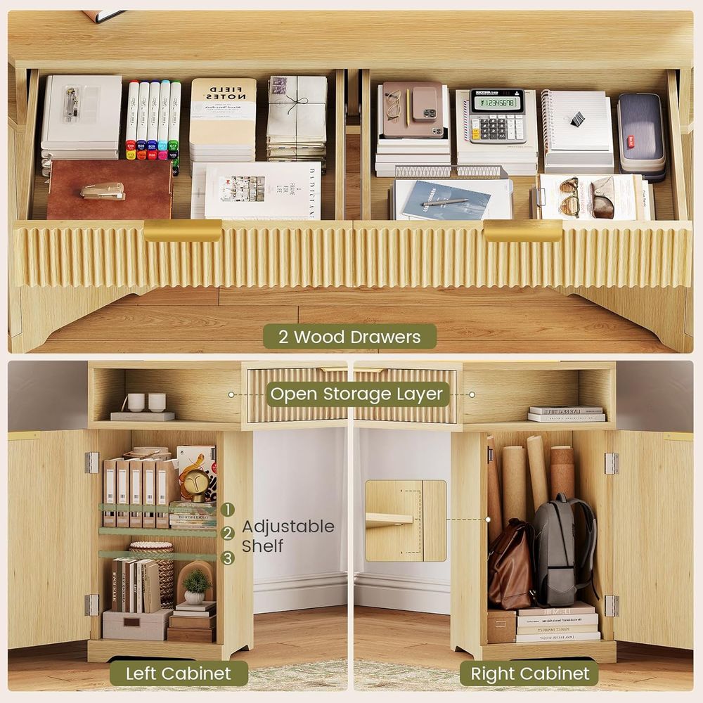 Dual-Desk Setup, Compact Diamo - Desk Setup Oak review and price