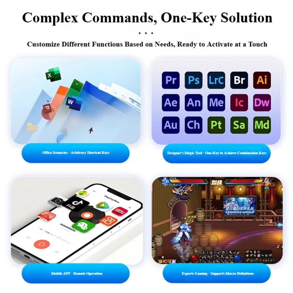 MK424Pro 4-Key Wireles Mini Ke - Desk Setup Programmer review and price