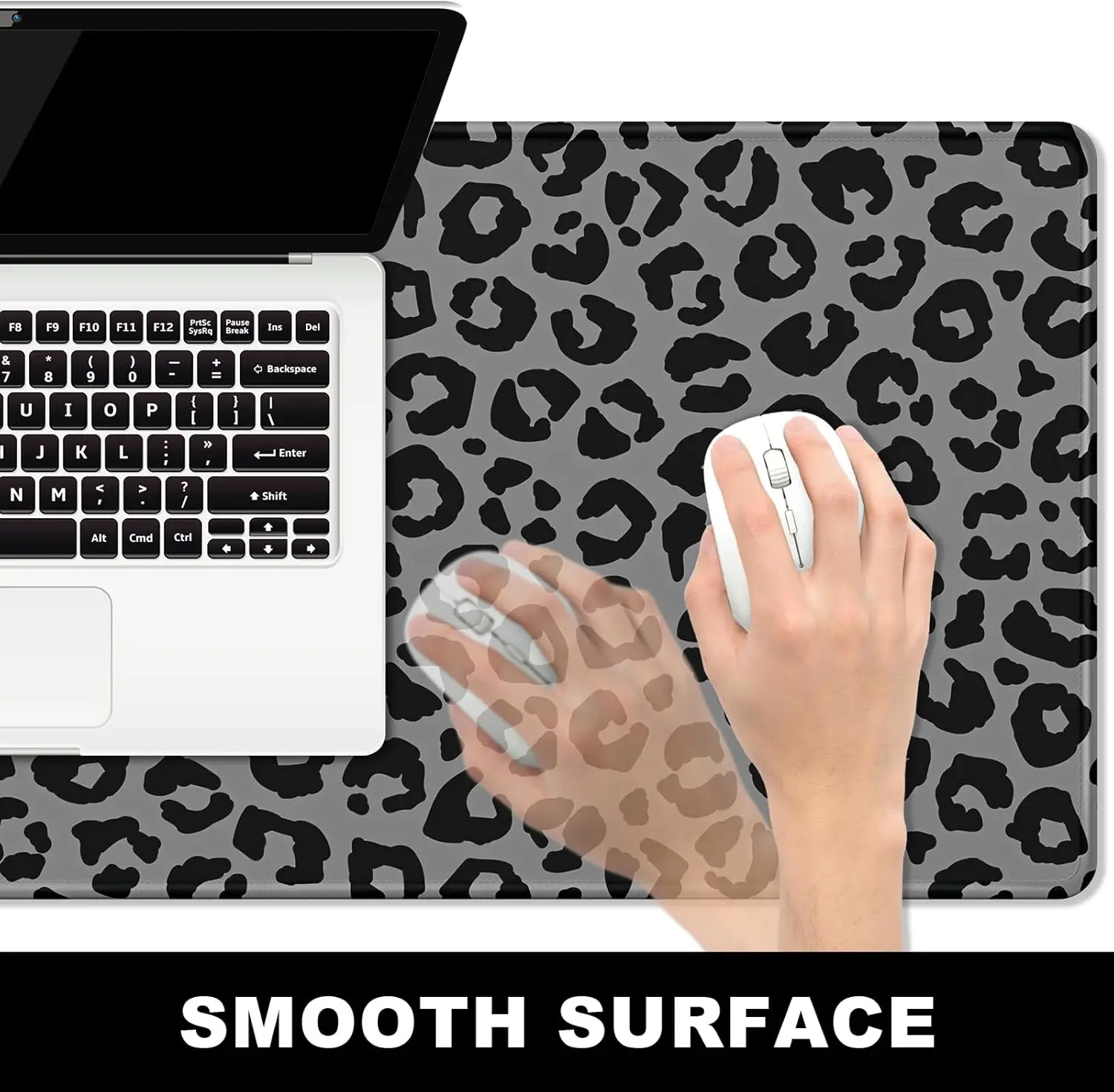 Stylish Grey Black Leopard Pri - Desk Setup With Laptop review and price
