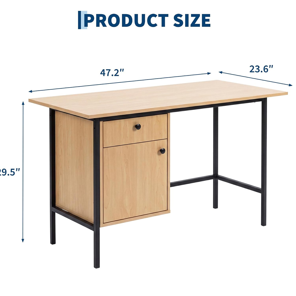 Home Office Computer Desk with - Desk Setup Oak review and price
